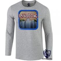 camiseta manga longa Infantil até Plus size roblox predios game jogo pc skin