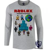 camiseta manga longa Infantil até Plus size roblox skins top game jogo pc blocos