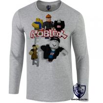 camiseta manga longa Infantil até Plus size roblox turma game jogo pc skin
