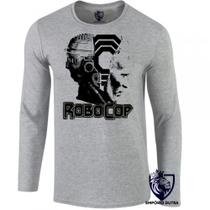 camiseta manga longa Infantil até Plus size Robocop policial futuro filme cabeça camiseta manga longa Infantil até Plus size Robocop policial futuro filme cabeça