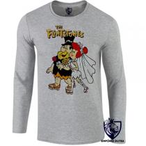 camiseta manga longa Infantil até Plus size The desenho casamento fred vilma camiseta manga longa Infantil até Plus size The desenho casamento fred vilma