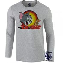 camiseta manga longa Infantil até Plus size Tom and jerry gato rato desenho hanna barbera camiseta manga longa Infantil até Plus size Tom and jerry gato rato desenho hanna barbera