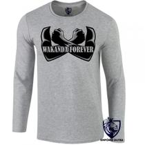 camiseta manga longa Infantil até Plus size WAKANDA BRAÇOS black panther camiseta manga longa Infantil até Plus size WAKANDA BRAÇOS black panther