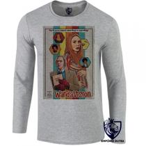 camiseta manga longa Infantil até Plus size WandaVision papel Feiticeira Escarlate camiseta manga longa Infantil até Plus size WandaVision papel Feiticeira Escarlate