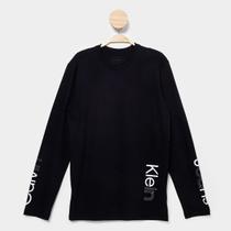 Camiseta Manga Longa Infantil Calvin Klein Casual Menino Camiseta Manga Longa Infantil Calvin Klein Casual Menino