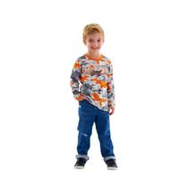 Camiseta Manga Longa Infantil Masculina em Meia Malha - Up Baby Camiseta Manga Longa Infantil Masculina em Meia Malha - Up Baby