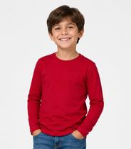 Camiseta Manga Longa Infantil Masculina Select Vermelho Camiseta Manga Longa Infantil Masculina Select Vermelho