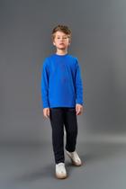 Camiseta Manga Longa Infantil Menino Azul CTV