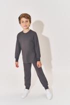 Camiseta Manga Longa Infantil Menino com Punho Chumbo Divertto Camiseta Manga Longa Infantil Menino com Punho Chumbo Divertto