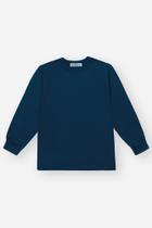 Camiseta Manga Longa Infantil Menino com Punho Marinho Divertto Camiseta Manga Longa Infantil Menino com Punho Marinho Divertto
