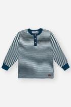 Camiseta Manga Longa Infantil Menino Listrada Marinho Divertto