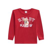 Camiseta Manga Longa Infantil Menino Meia Malha Ready Player OF