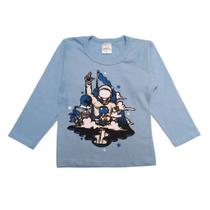 Camiseta Manga Longa Infantil Menino Piloto - Pequetitos