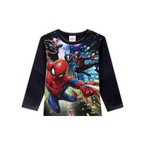 Camiseta Manga Longa Infantil Menino Spider Man Camiseta Manga Longa Infantil Menino Spider Man