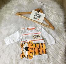 Camiseta manga longa infantil moda bebê meia estação