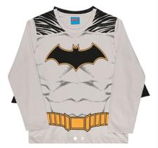 Camiseta manga longa infantil super heróis com capa meninos