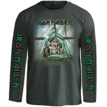 Camiseta Manga Longa Iron Maiden Aces High Oficial Stamp Camiseta Manga Longa Iron Maiden Aces High Oficial Stamp