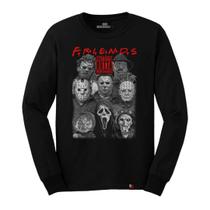 Camiseta Manga Longa Jason Freddy Krueger Chucky Friends Terror Filmes