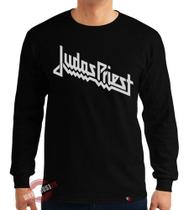 Camiseta Manga Longa Judas Priest Blusa Banda Metal Rock
