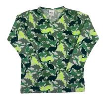 Camiseta Manga Longa Juvenil Menino Dinossauros em Malha Penteada Gola V - Elian