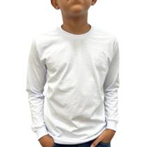 Camiseta Manga longa Juvenil Menino T-shirt Infantil Básica
