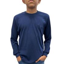 Camiseta Manga longa Juvenil Menino T-shirt Infantil Básica