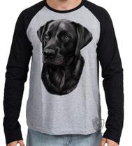 Camiseta Manga Longa Labrador Preto perfil
