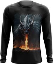 Camiseta Manga Longa Leviathan Infernal Fogo 3