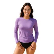 Camiseta Manga Longa Lilás com Proteção UV Tamanho P ao XG Camiseta Manga Longa Lilás com Proteção UV Tamanho P ao XG