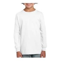 Camiseta Manga Longa Lisa Básica Infantil