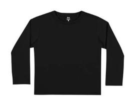Camiseta Manga Longa Lisa Juvenil Menino em Malha Penteada - Elian