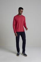 Camiseta Manga Longa Malha Comfort - Vermelho Rubi