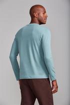 Camiseta Manga Longa Malha Slim Fit - Verde Malva