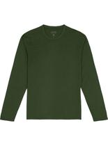 Camiseta Manga Longa Malwee 1000006659 Masculina Gola Redonda Algodão T. P/XGG