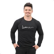 Camiseta Manga Longa Masculina Algodão Estampa Livrii