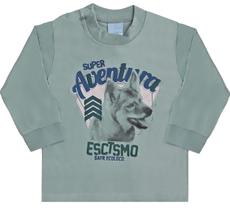 Camiseta Manga Longa Masculina Cachorro Nº 1 Ao 3 Malwee