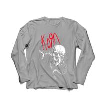 Camiseta Manga Longa Masculina Korn Metal