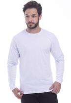 Camiseta manga longa masculina lisa básica 100 Algodão