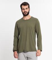 Camiseta Manga Longa Masculina Meia Malha Kohmar Verde