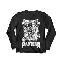 Camiseta Manga Longa Masculina Pantera Metal