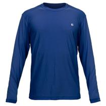 Camiseta Manga Longa Masculina Proteção UV Azul Marinho GG