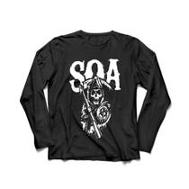 Camiseta Manga Longa Masculina Sons Of Anarchy 2