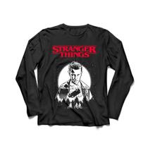 Camiseta Manga Longa Masculina Stranger Things Série