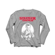Camiseta Manga Longa Masculina Stranger Things Série