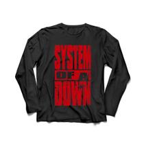 Camiseta Manga Longa Masculina System Of A Down
