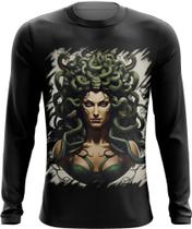 Camiseta Manga Longa Medusa Academia Gym Músculo 4 Camiseta Manga Longa Medusa Academia Gym Músculo 4