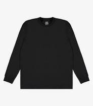 Camiseta Manga Longa Meia Malha Básico Diametro Preto