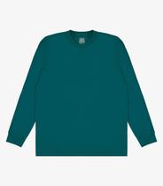 Camiseta Manga Longa Meia Malha Básico Diametro Verde