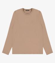 Camiseta Manga Longa Meia Malha Diametro Marrom
