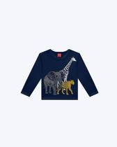 Camiseta Manga Longa Meia Malha Infantil Masculina Kyly 1001589 Camiseta Manga Longa Meia Malha Infantil Masculina Kyly 1001589